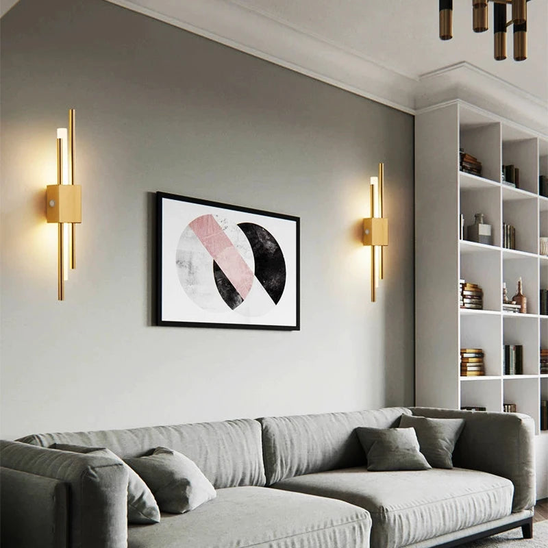 Lámpara de pared LED nórdica con enchufe USB para decoración de dormitorio