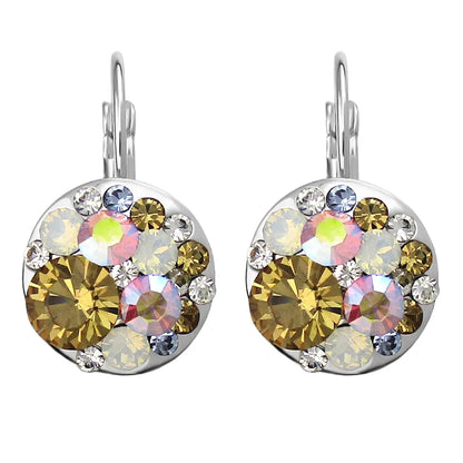 Golden Halo Crystal Drops Radiant elegance framed in 18K gold.
