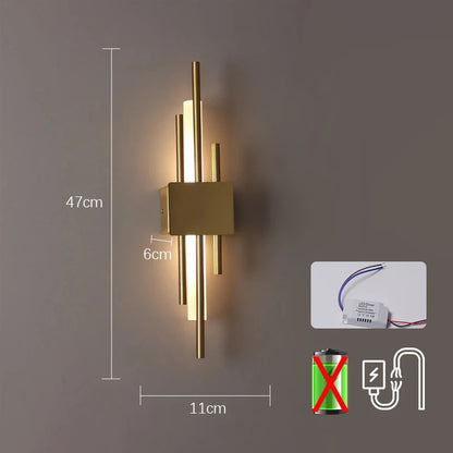 Lámpara de pared LED nórdica con enchufe USB para decoración de dormitorio