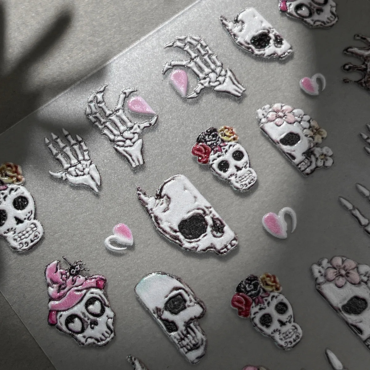 Spooky Skeleton Nail Stickers Give Your Nails a Wicked Halloween Twist.