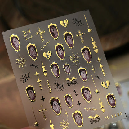 Spooky Skeleton Nail Stickers Give Your Nails a Wicked Halloween Twist.