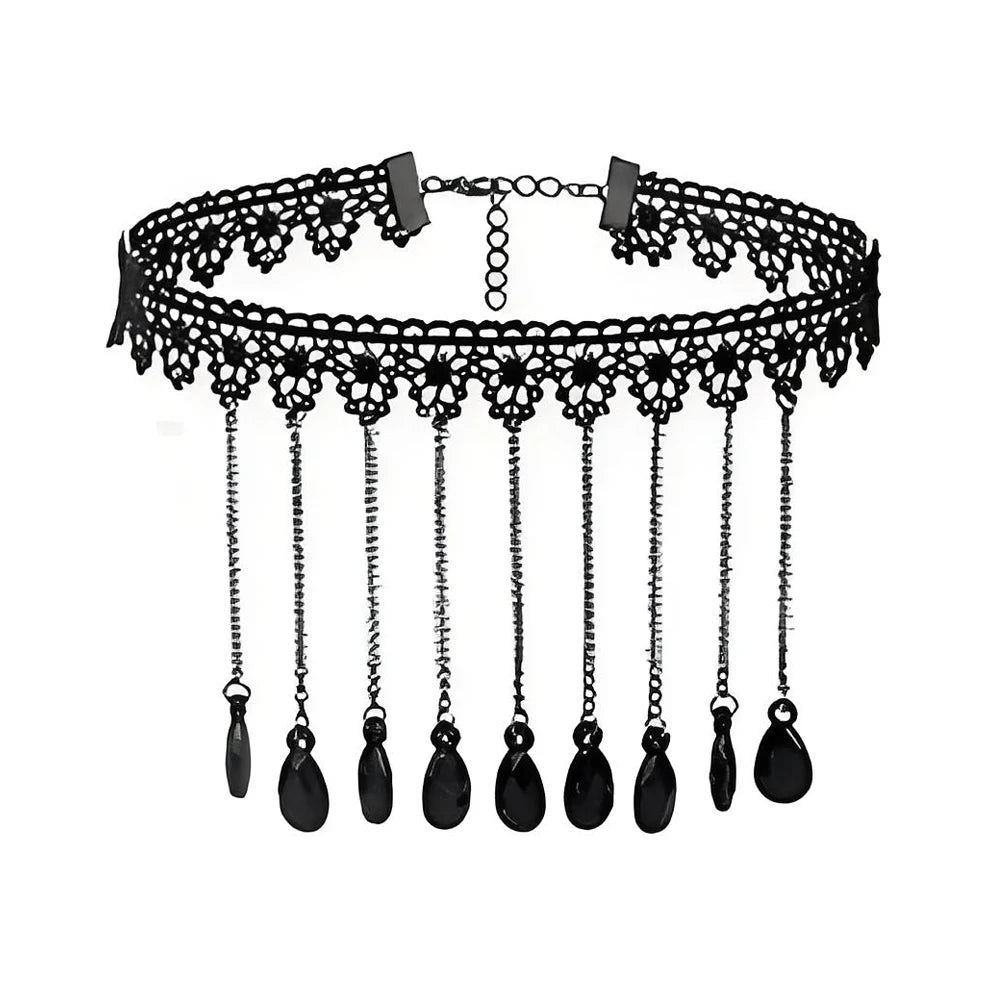 Gothic Lace Halloween Choker Own the Night with Gothic Elegance.
