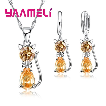 Moonlight Kitty Silver Set Where sweetness meets timeless silver brilliance.