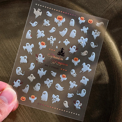 Spooky Skeleton Nail Stickers Give Your Nails a Wicked Halloween Twist.