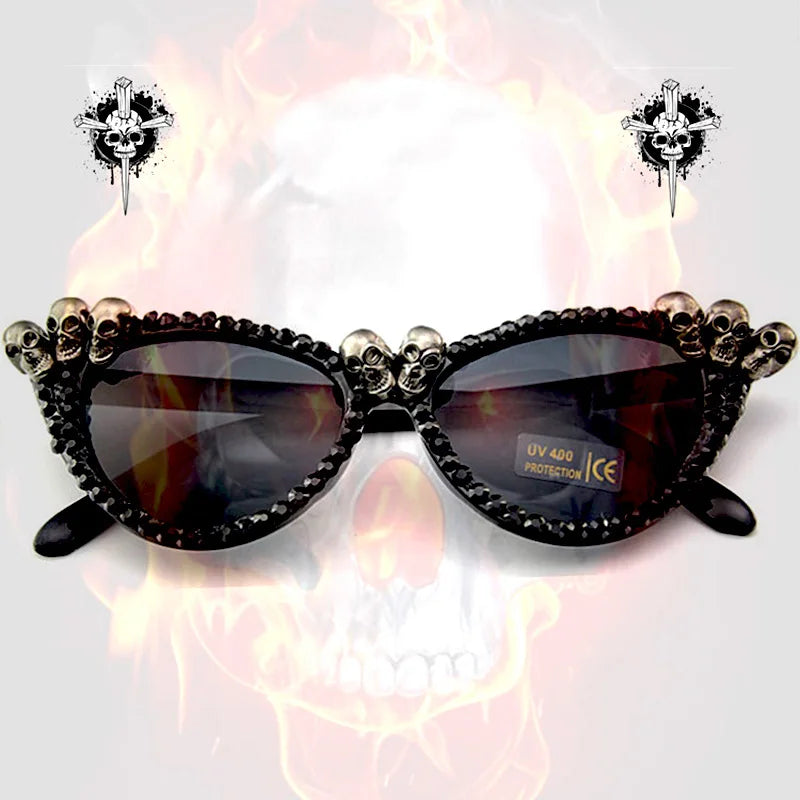 🔥 Skull Queen Statement Shades Own your dark side.