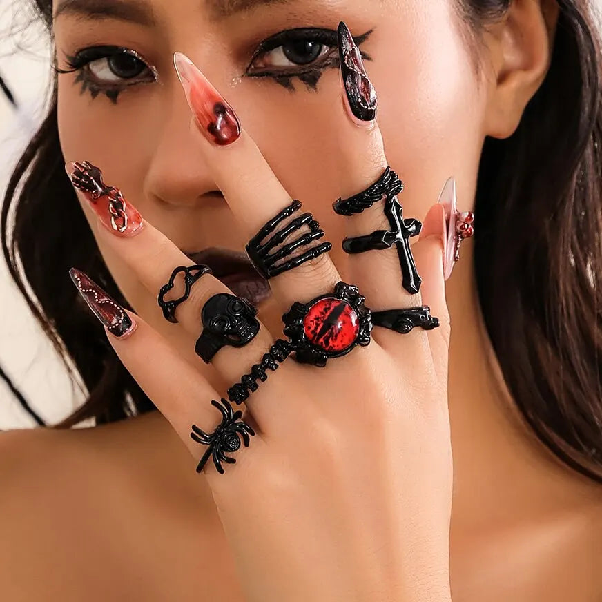 Wicked Skull & Devil Rings Make Your Halloween Look Fearlessly Bold.