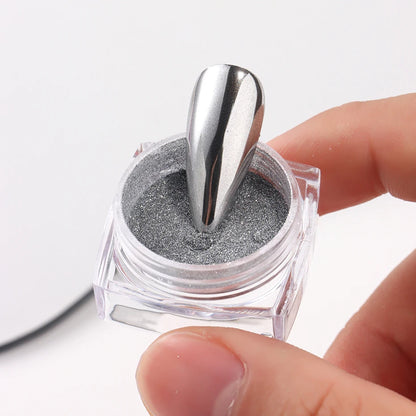 Platinum Prism Chrome Dust Collection Create bold, mirror-perfect nails at home.