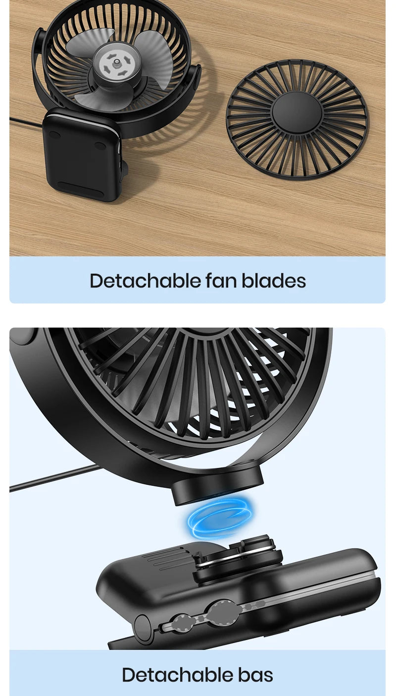 Aramnew ChillMate Portable Clip FanLightweight, quiet and built for everyday comfort.