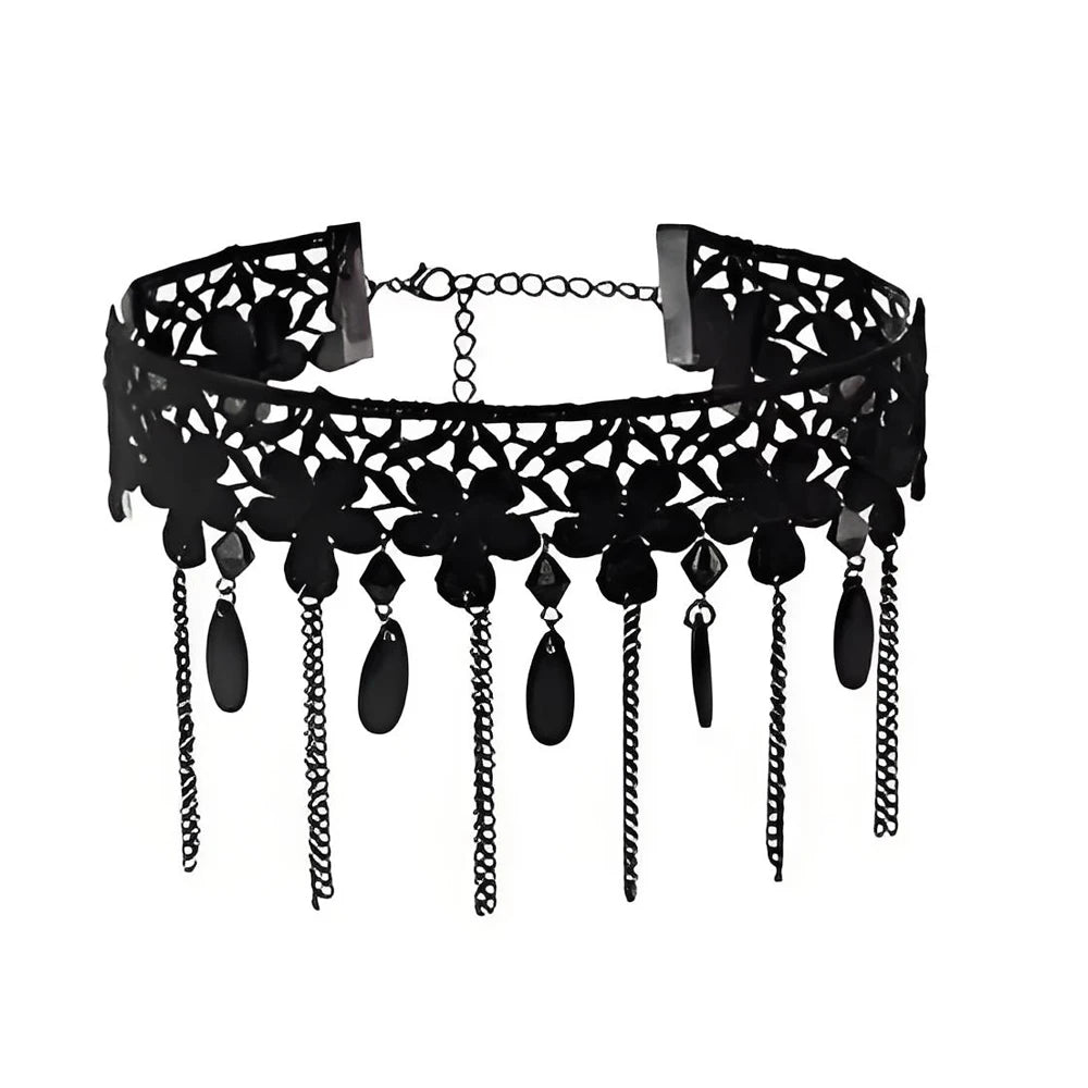 Gothic Lace Halloween Choker Own the Night with Gothic Elegance.