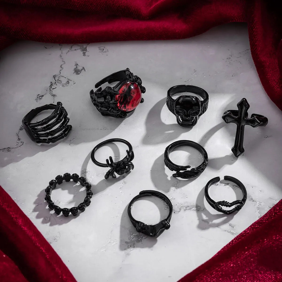 Wicked Skull & Devil Rings Make Your Halloween Look Fearlessly Bold.