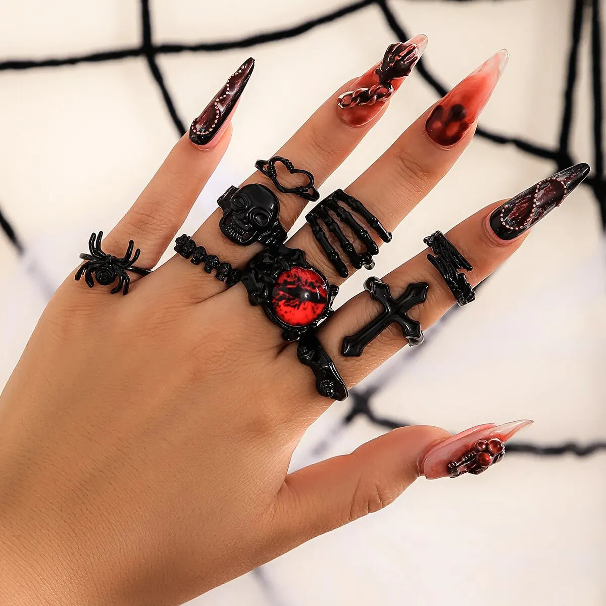 Wicked Skull & Devil Rings Make Your Halloween Look Fearlessly Bold.