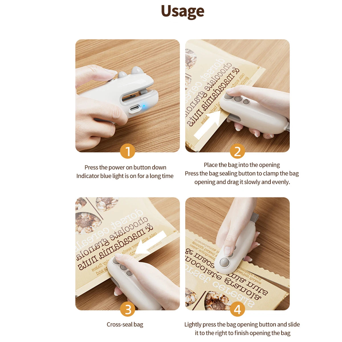 Aramnew HandySeal Pro. No more wasted snacks quick sealing made simple.