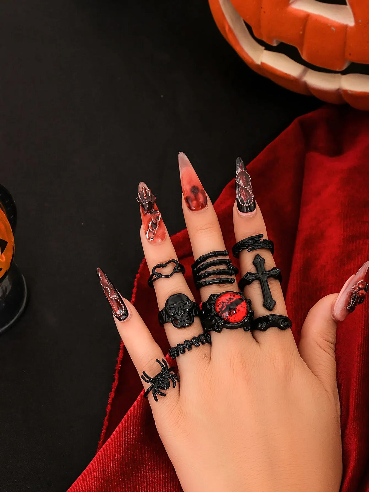 Wicked Skull & Devil Rings Make Your Halloween Look Fearlessly Bold.