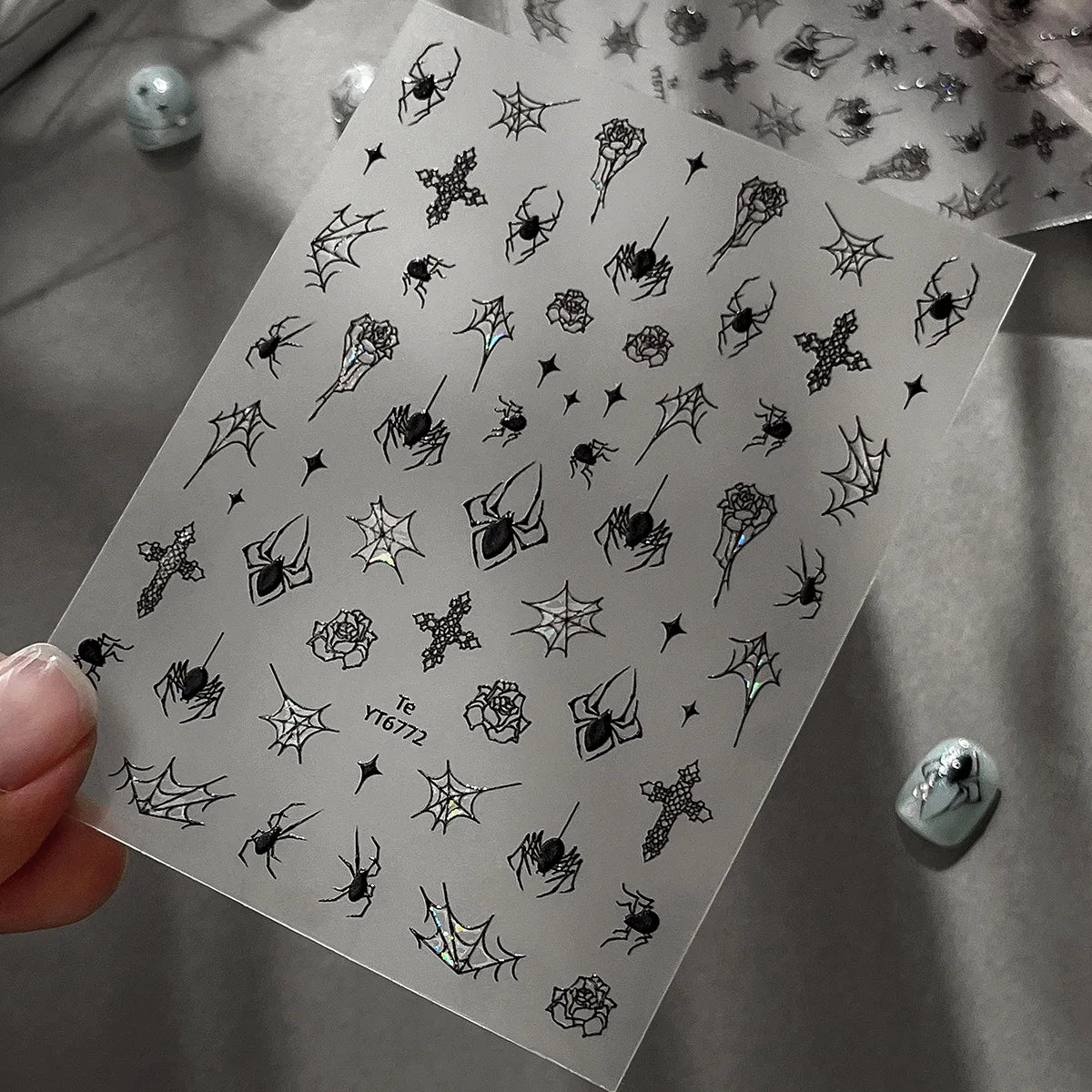 Spooky Skeleton Nail Stickers Give Your Nails a Wicked Halloween Twist.