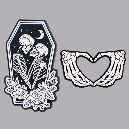 Skeleton Love Halloween Pin A Little Love with a Dark Twist.