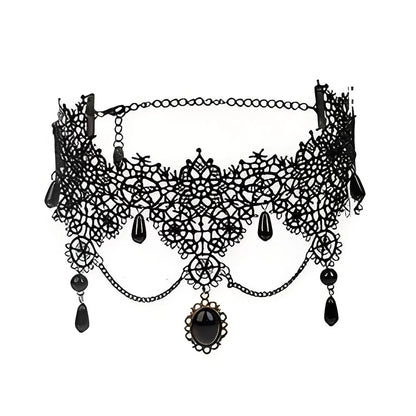 Gothic Lace Halloween Choker Own the Night with Gothic Elegance.