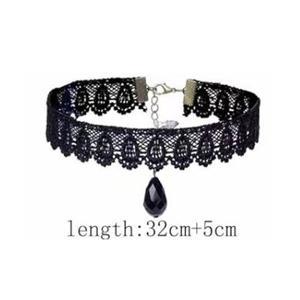 Gothic Lace Halloween Choker Own the Night with Gothic Elegance.