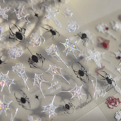 Spooky Skeleton Nail Stickers Give Your Nails a Wicked Halloween Twist.