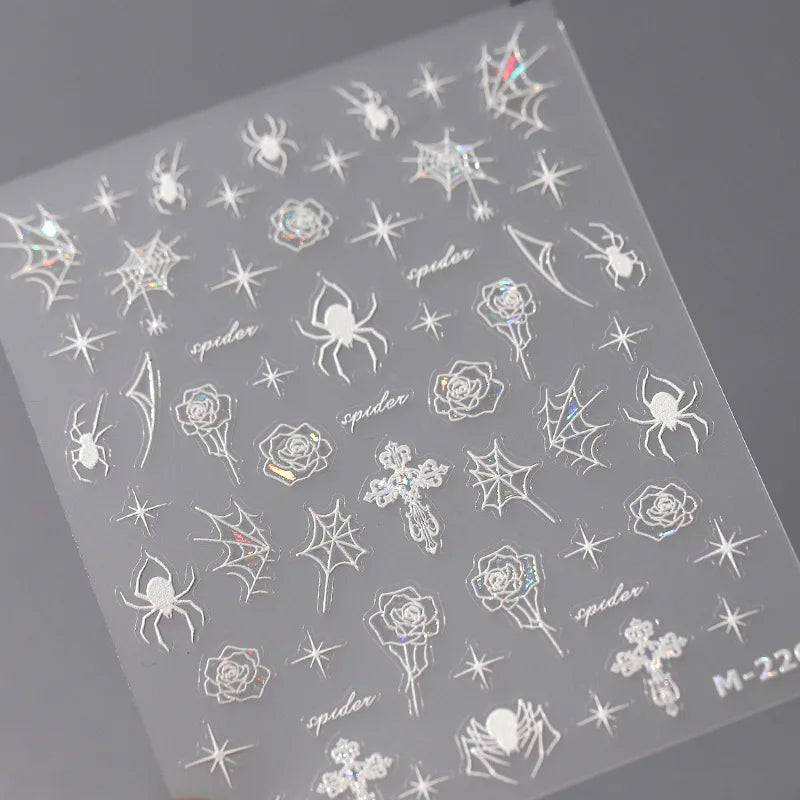 Spooky Skeleton Nail Stickers Give Your Nails a Wicked Halloween Twist.