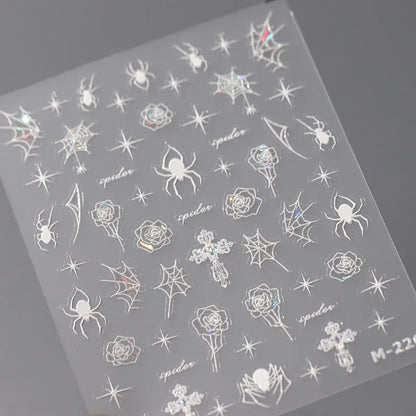 Spooky Skeleton Nail Stickers Give Your Nails a Wicked Halloween Twist.