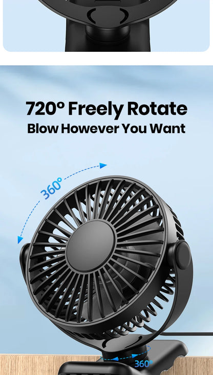Aramnew ChillMate Portable Clip FanLightweight, quiet and built for everyday comfort.