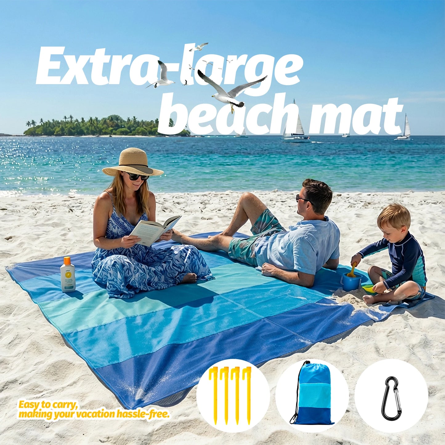 Aramnew CoastNest Picnic Mat Spacious comfort for beaches, picnics and outdoor escapes.