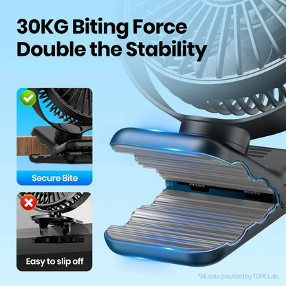 Aramnew ChillMate Portable Clip FanLightweight, quiet and built for everyday comfort.