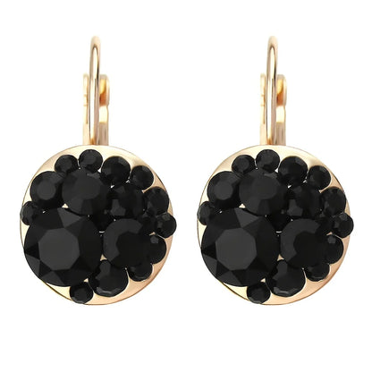 Golden Halo Crystal Drops Radiant elegance framed in 18K gold.