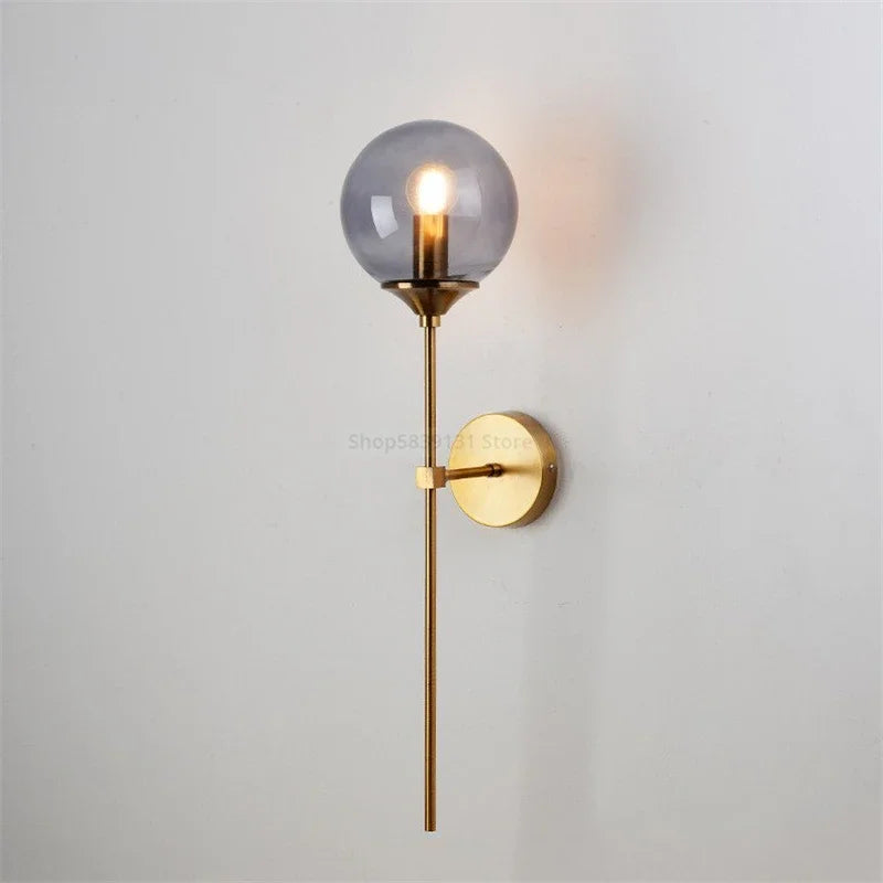 Elegant Glass Wall Sconce – Nordic Light for Bedroom Decor