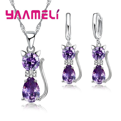 Moonlight Kitty Silver Set Where sweetness meets timeless silver brilliance.