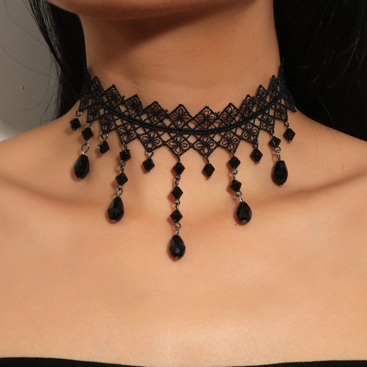 Gothic Lace Halloween Choker Own the Night with Gothic Elegance.