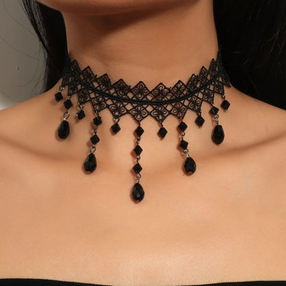 Gothic Lace Halloween Choker Own the Night with Gothic Elegance.