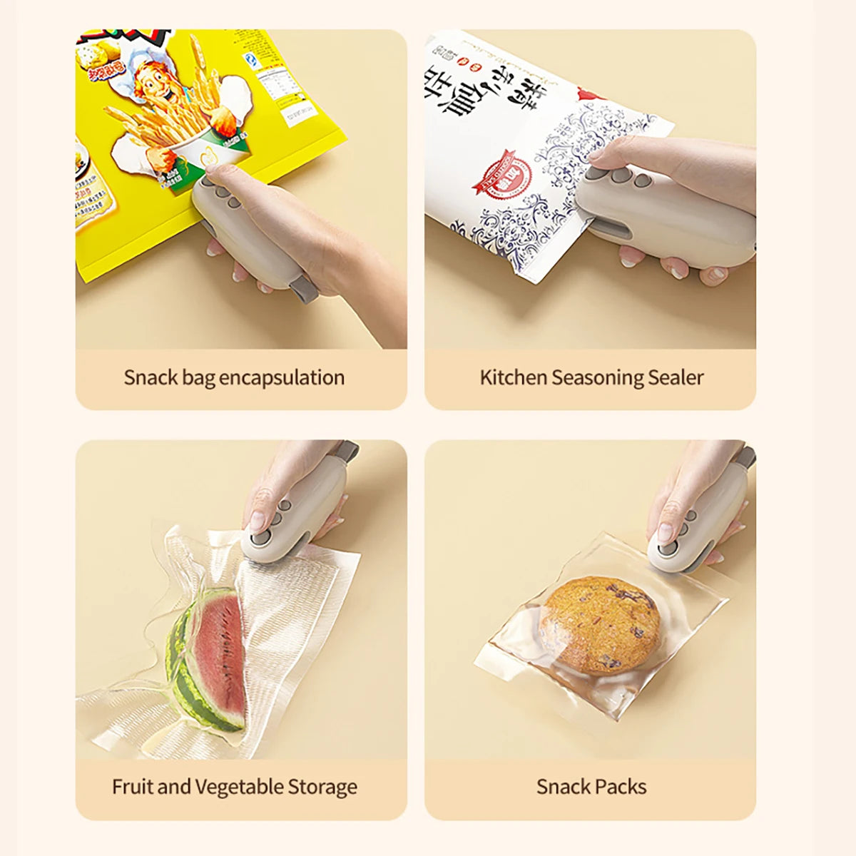 Aramnew HandySeal Pro. No more wasted snacks quick sealing made simple.