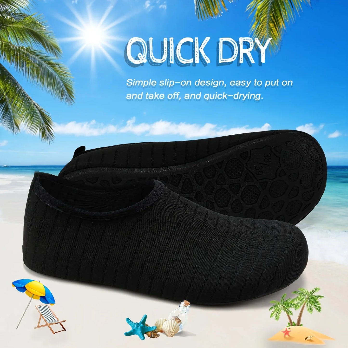 Aramnew WaveGrip Aqua Sneakers Quick-drying comfort with dependable non-slip performance.
