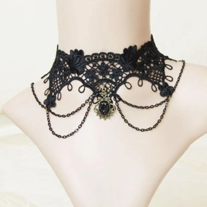 Gothic Lace Halloween Choker Own the Night with Gothic Elegance.