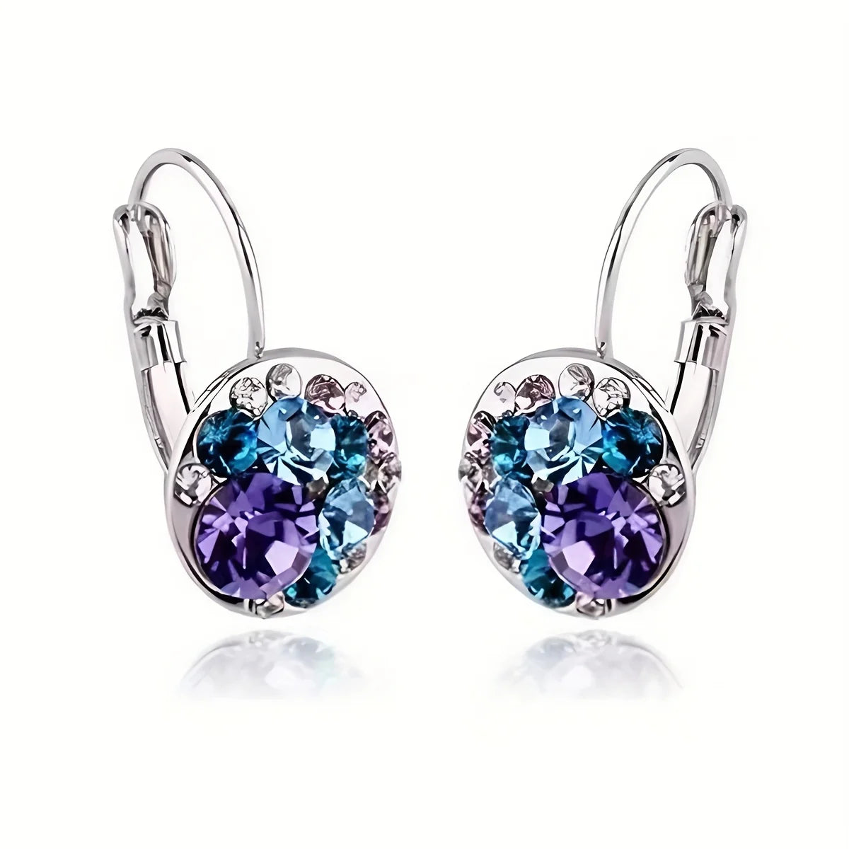 Golden Halo Crystal Drops Radiant elegance framed in 18K gold.