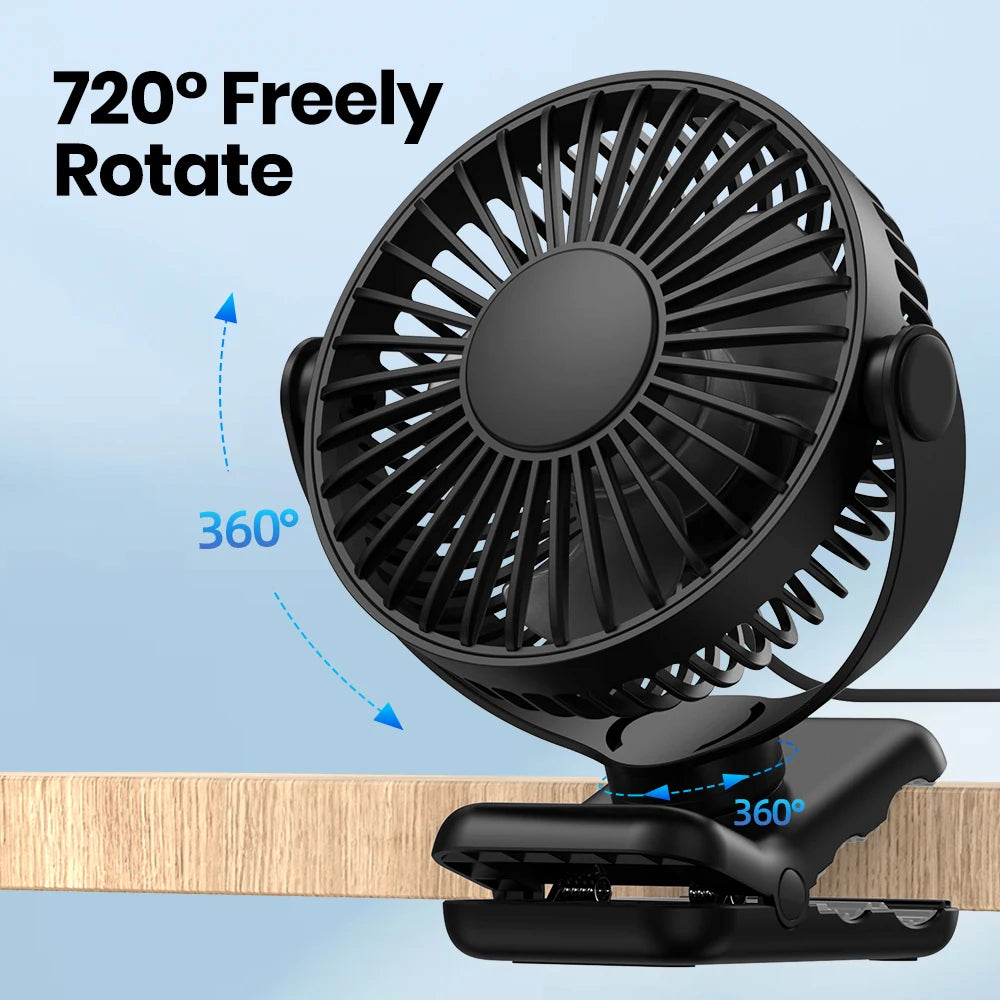 Aramnew ChillMate Portable Clip FanLightweight, quiet and built for everyday comfort.