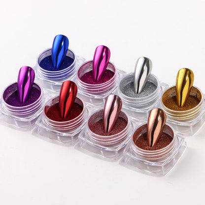 Platinum Prism Chrome Dust Collection Create bold, mirror-perfect nails at home.