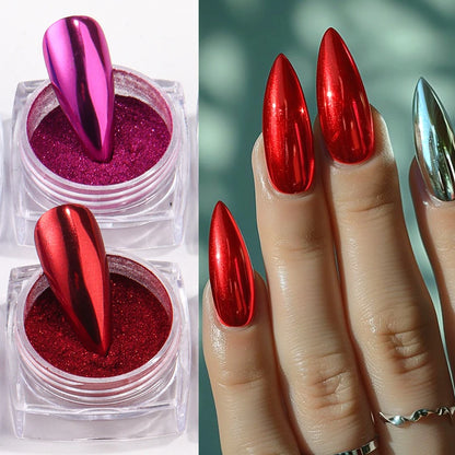 Platinum Prism Chrome Dust Collection Create bold, mirror-perfect nails at home.