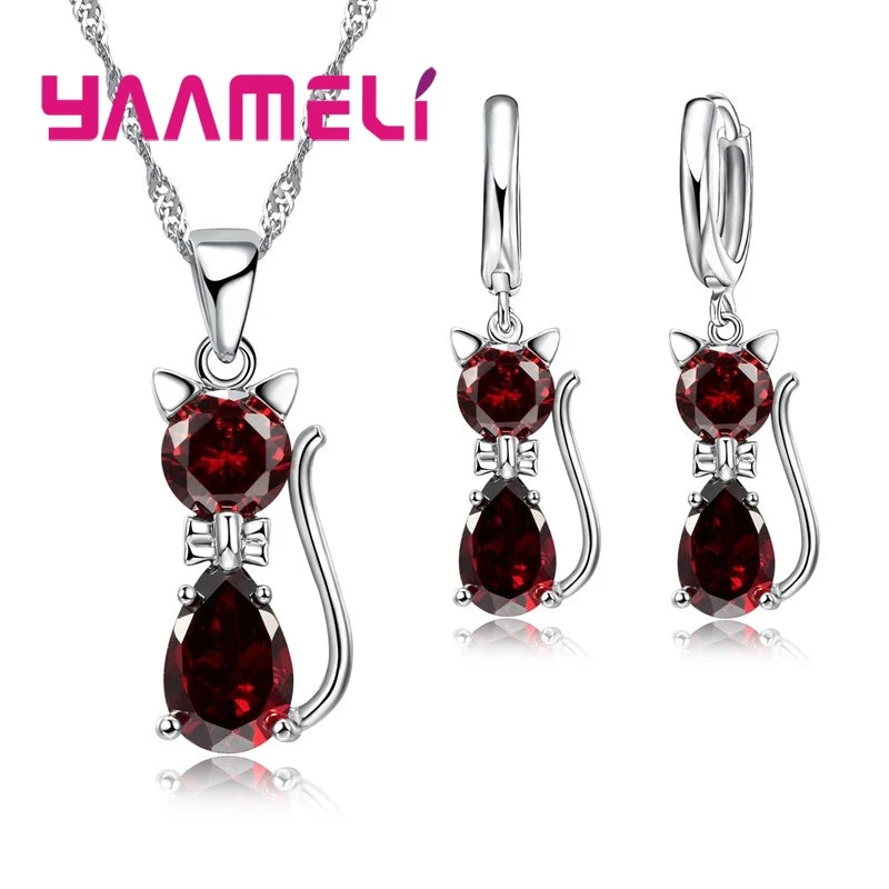 Moonlight Kitty Silver Set Where sweetness meets timeless silver brilliance.