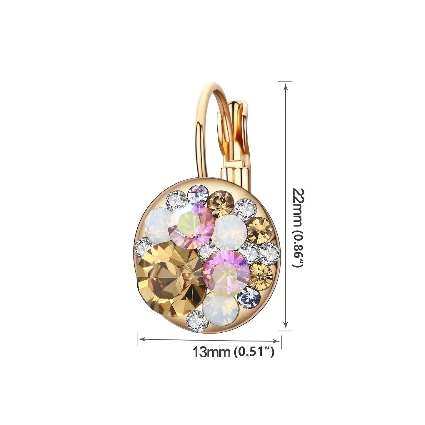 Golden Halo Crystal Drops Radiant elegance framed in 18K gold.